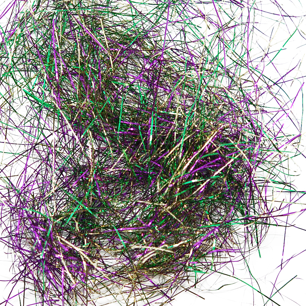 Purple, Green and Gold Shredded Grass