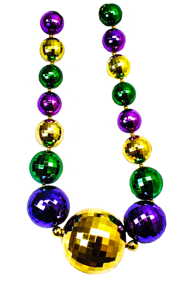Big/Large Mardi Gras Beads (150mm) Toomey's Mardi Gras