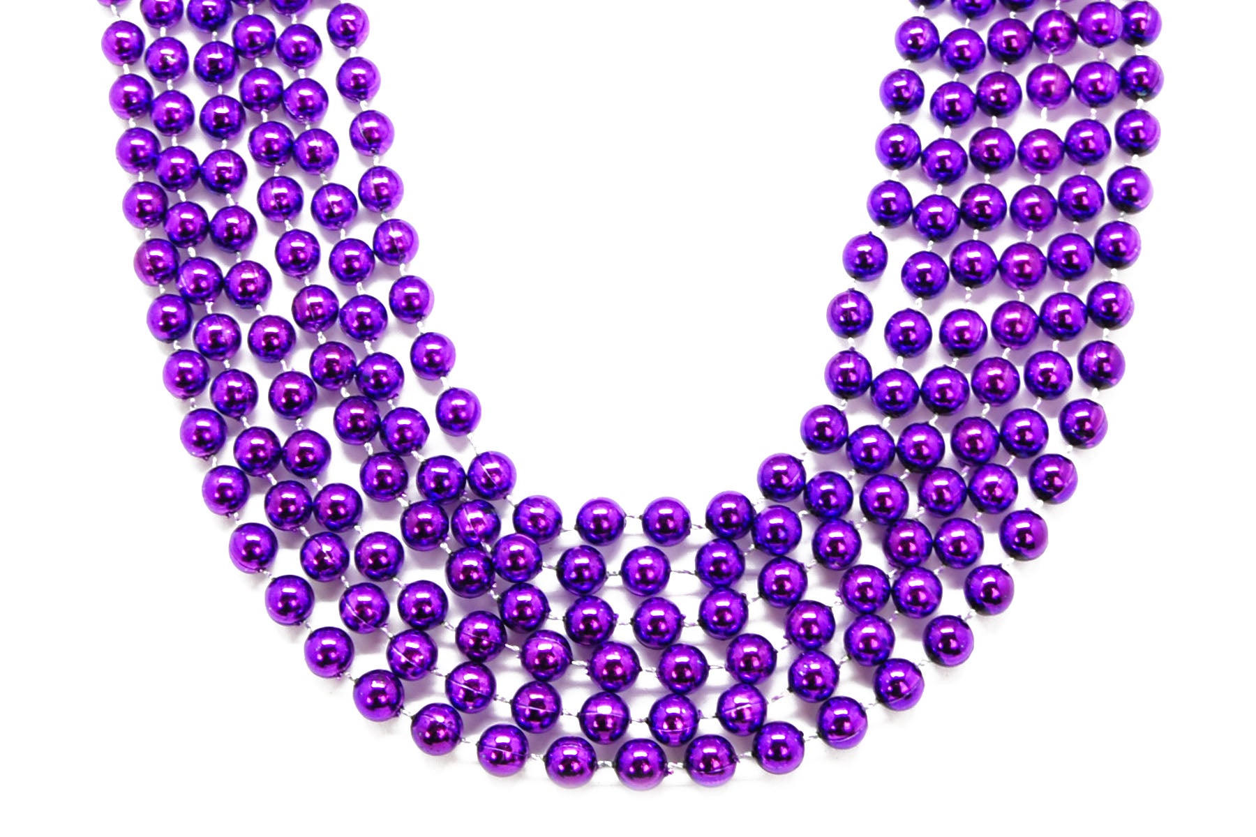 42"10MM Round Purple Beads