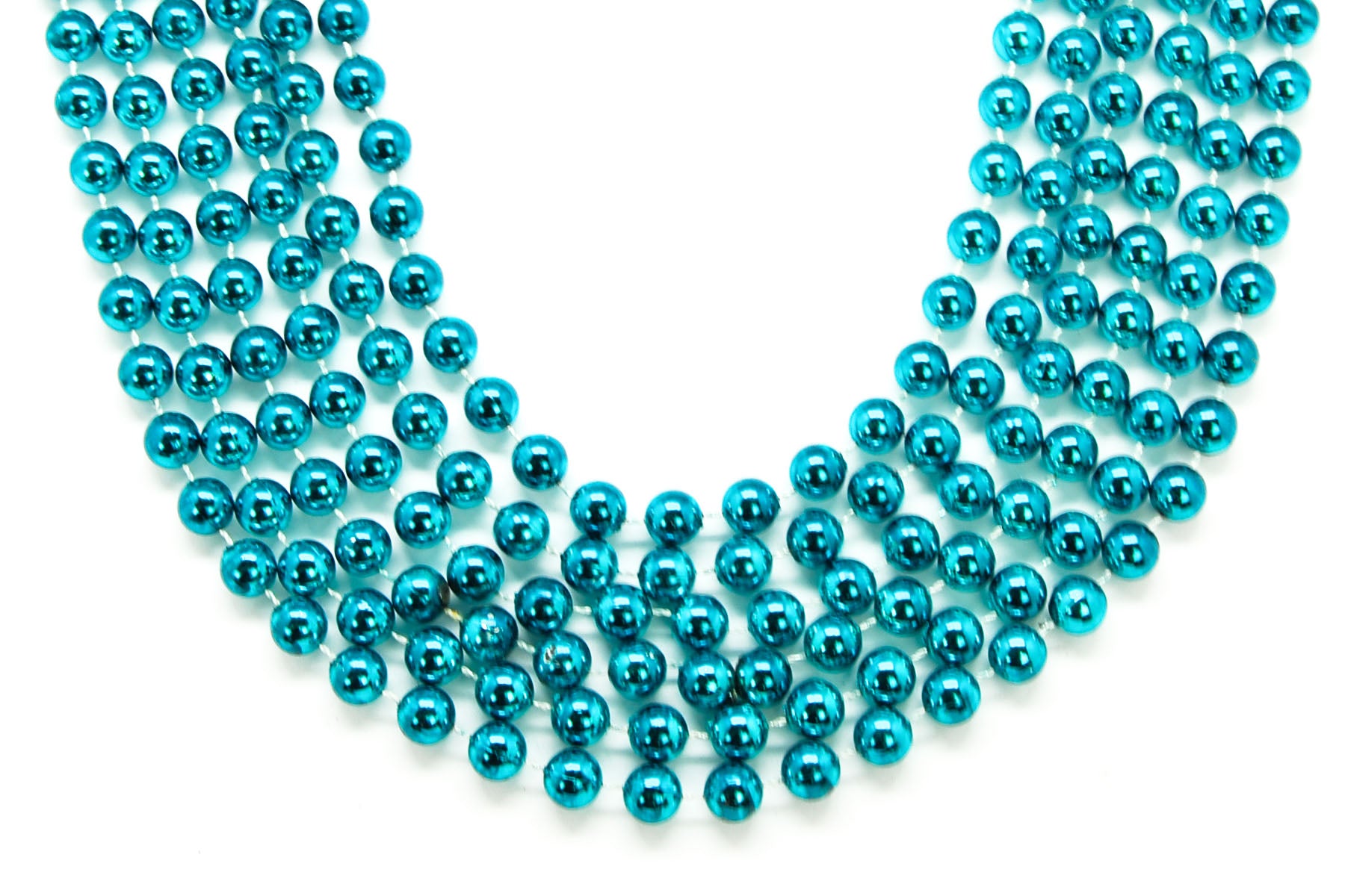 42" 10MM Round Teal Beads