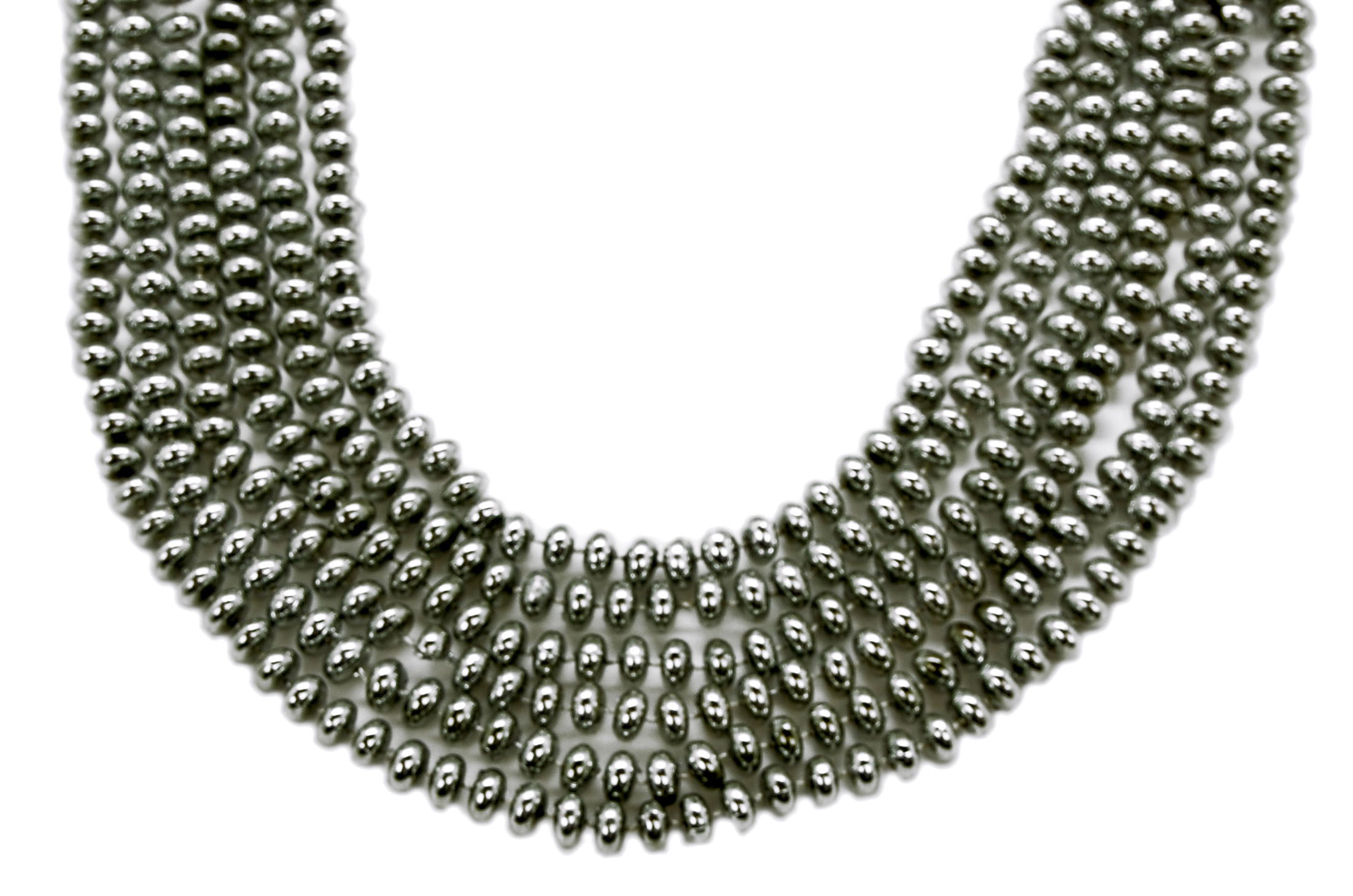 42" 10mm Abacus Beads Gray
