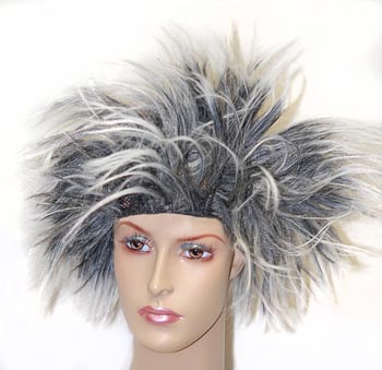 Black and White Spiked Wig