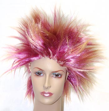 Purple and Gold Spiked Wig