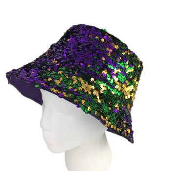 PGG Mardi Gras Sequin Bucket Hat