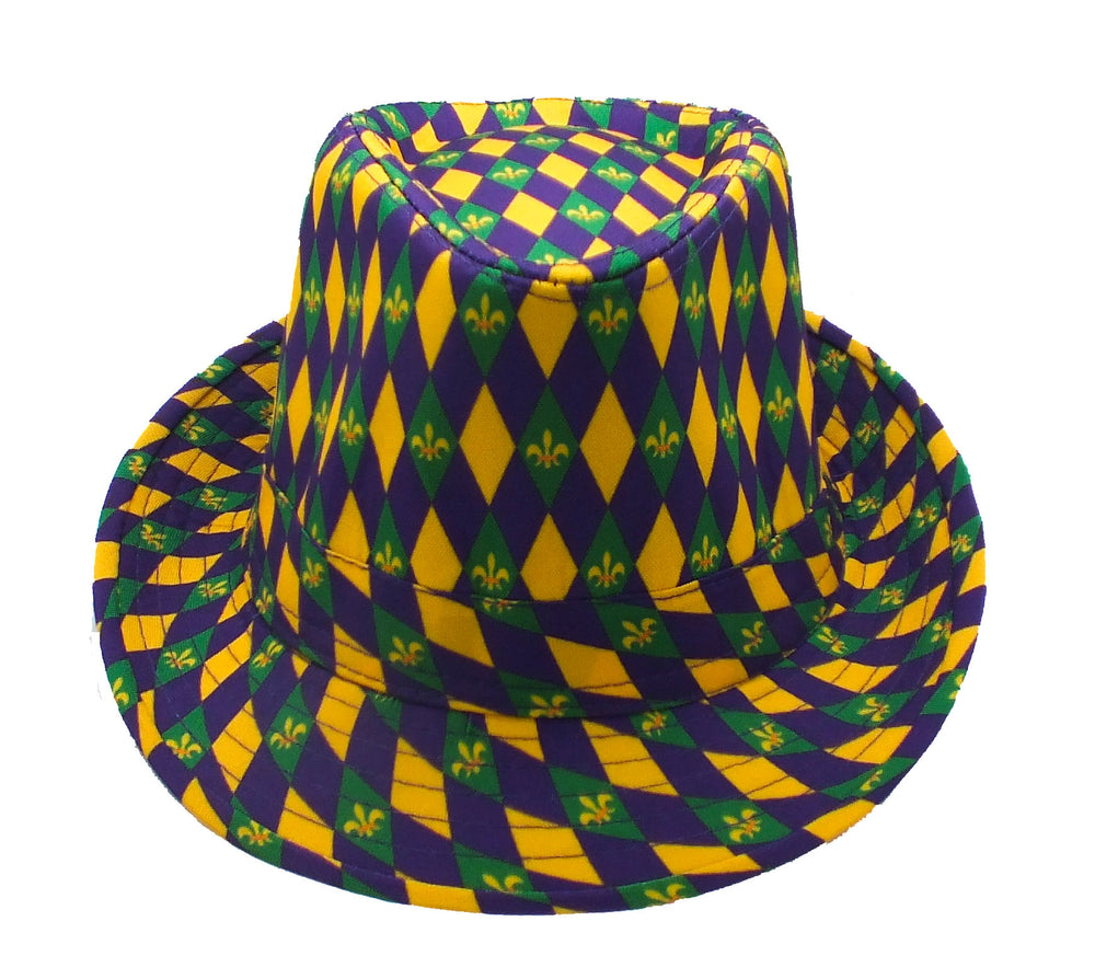 mardi gras knit hat