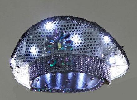 Silver Light Up Festival Hat
