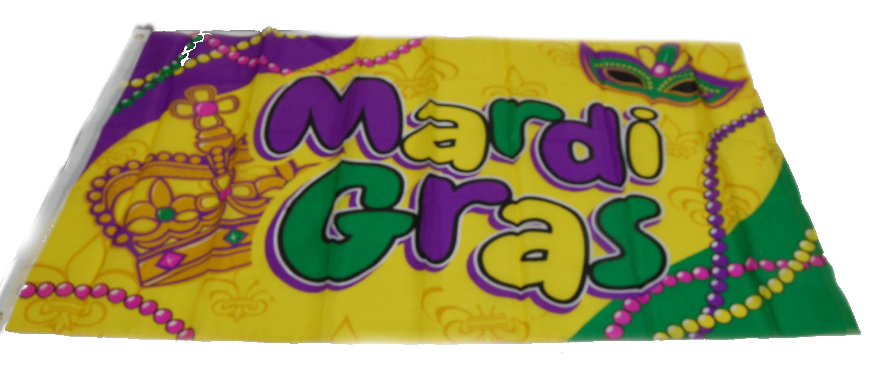 Mardi Gras Beads Flag
