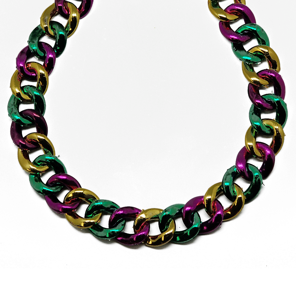 36" Large Chains Purple, Green, and Gold