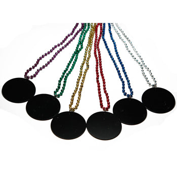 33" Blank Disc Beads - Black