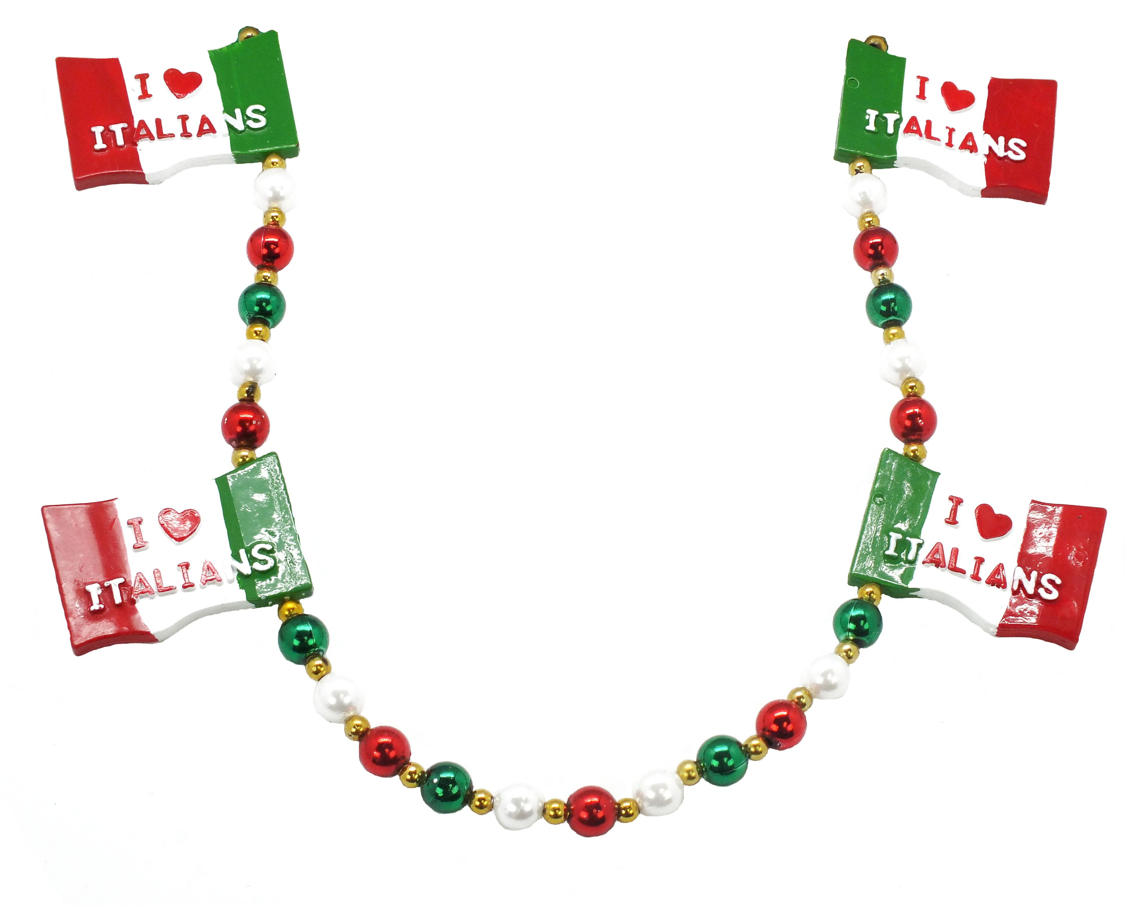 42" "I Love Italians" Beads