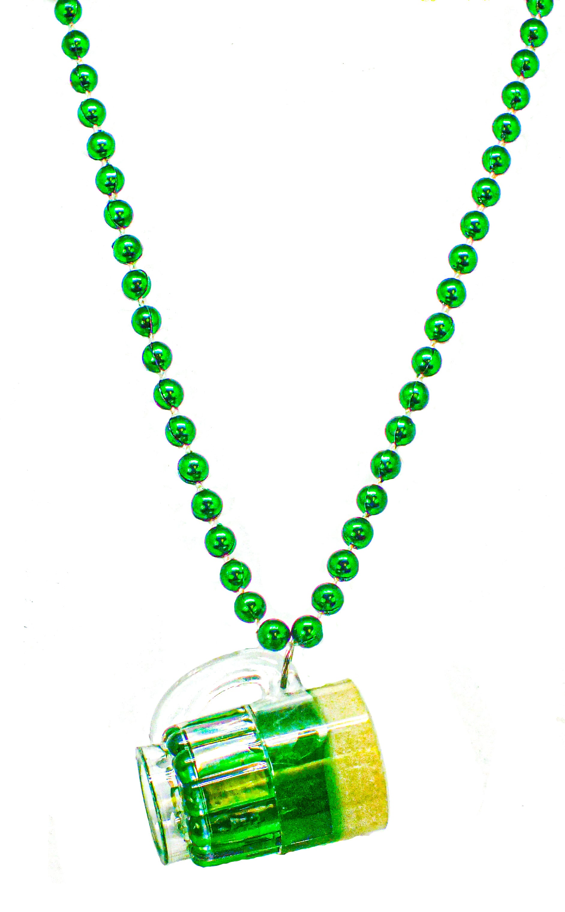 33" Green Beer Mug Beads