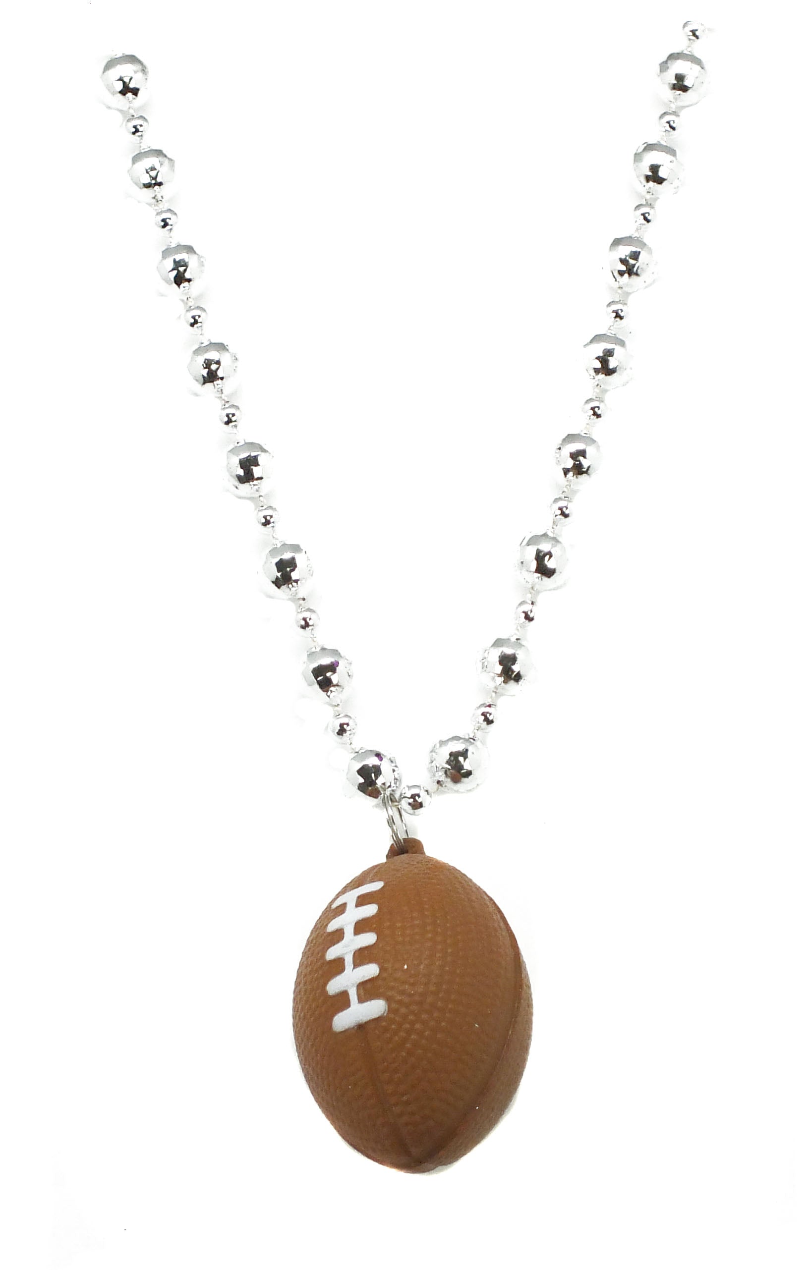 33" Football with Silver Beads
