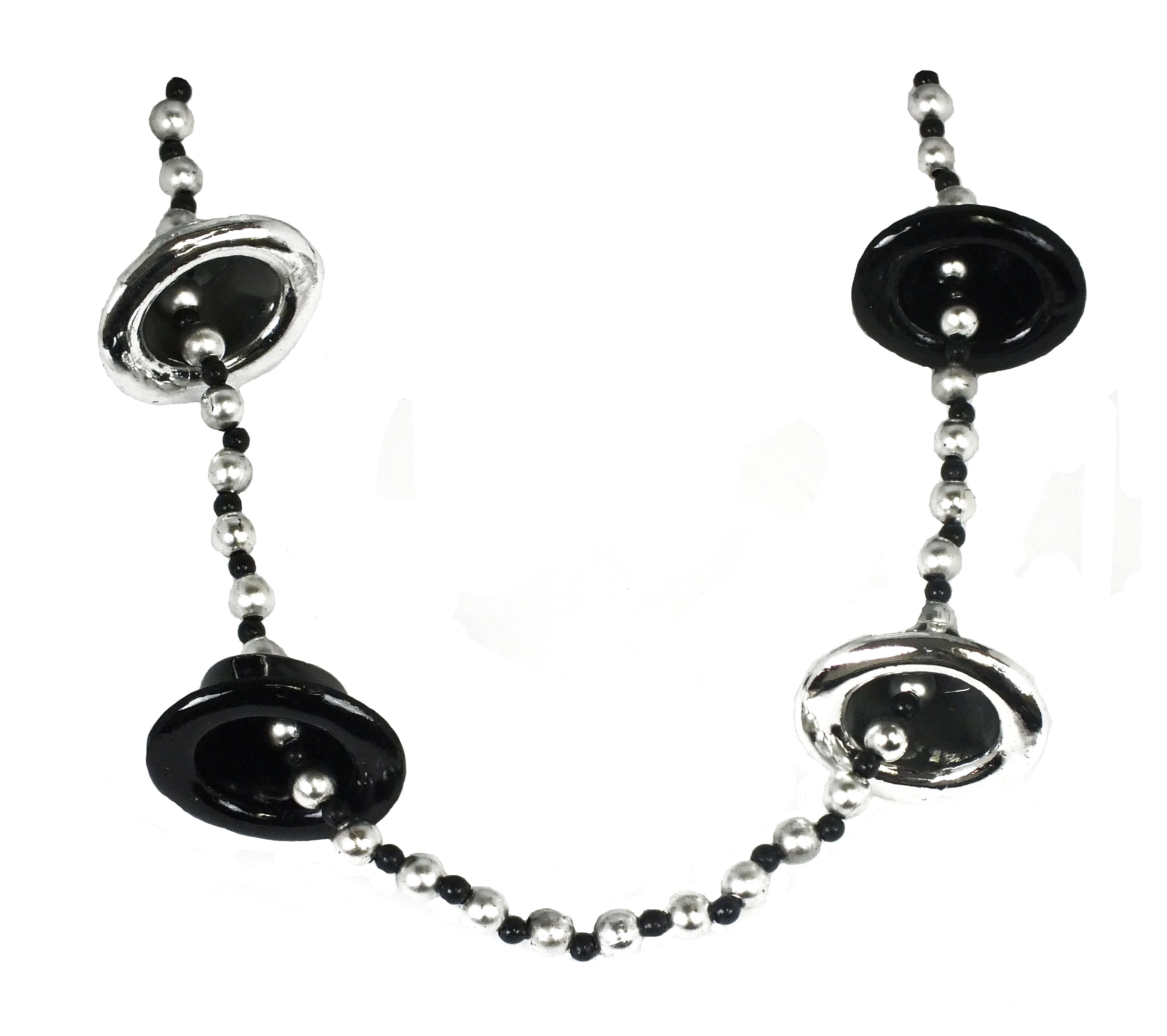 42" Top Hats with Black and Silver Beads