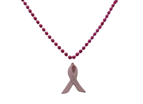 33" Pink Ribbon Bead