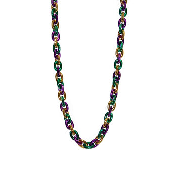 Purple, Green, and Gold Chain Beads