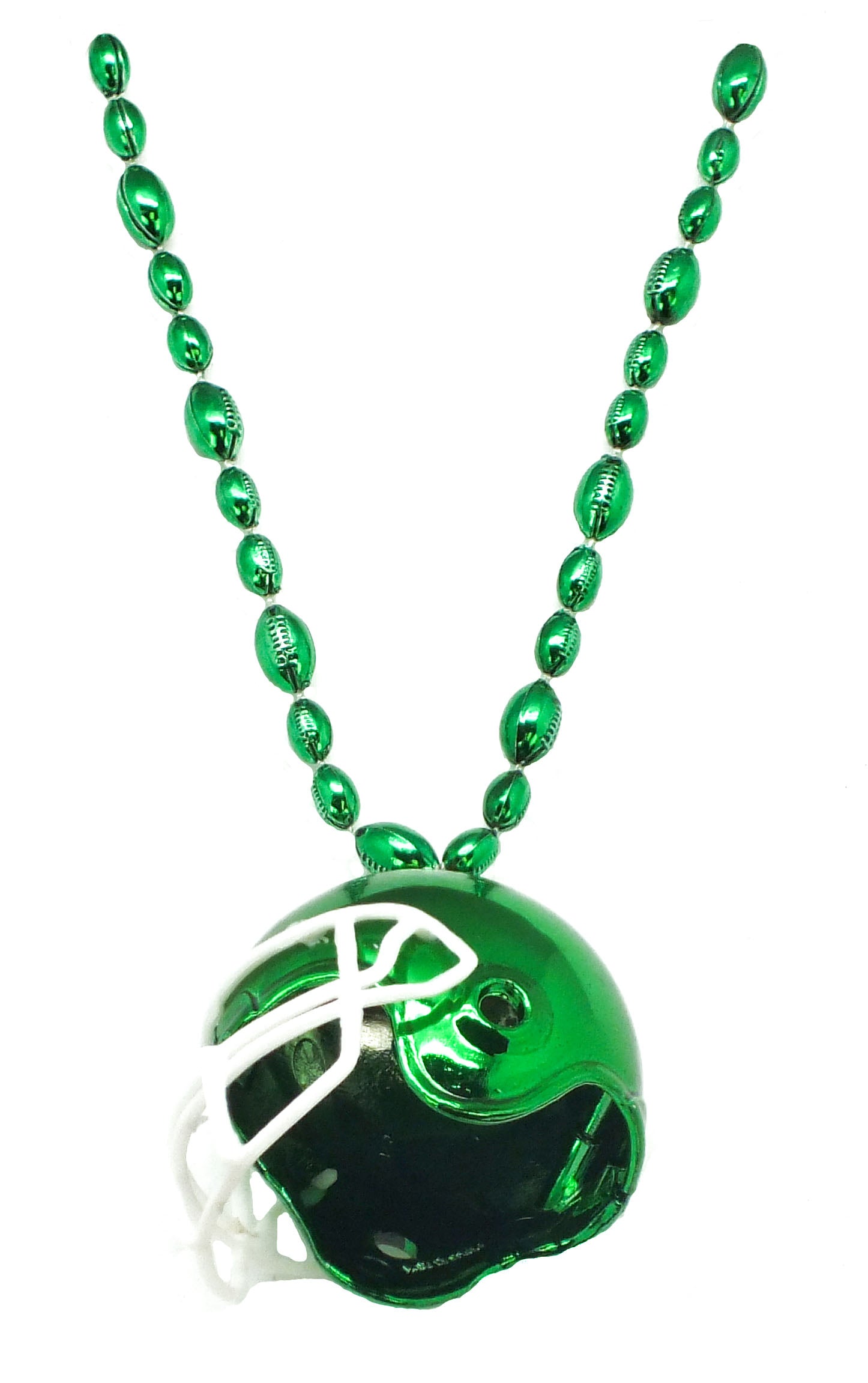 33" Green Football Helmet Bead
