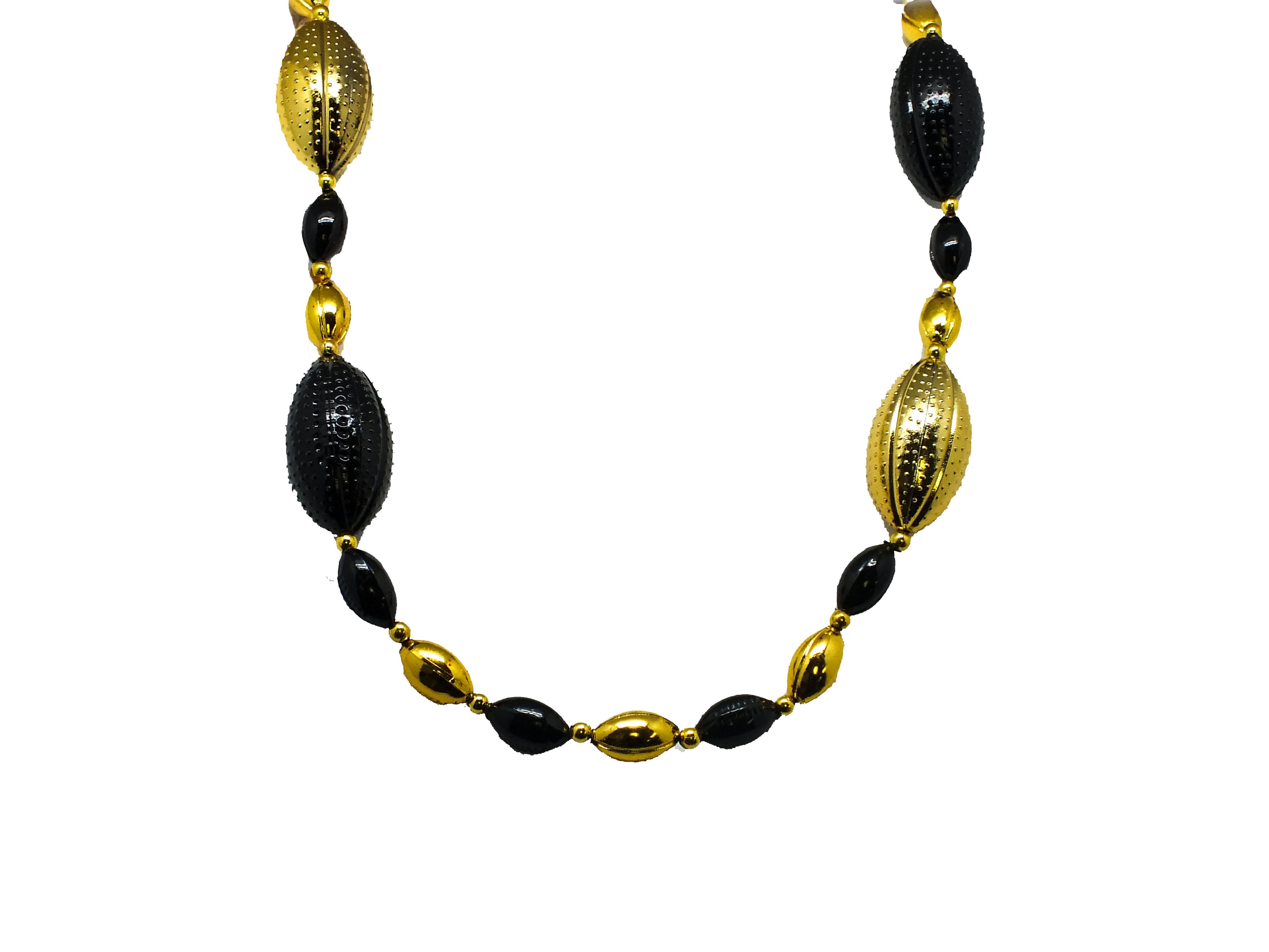 42" Black and Gold Football Bead