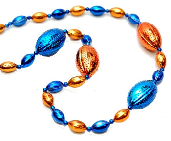 42" Orange and Blue Football Bead