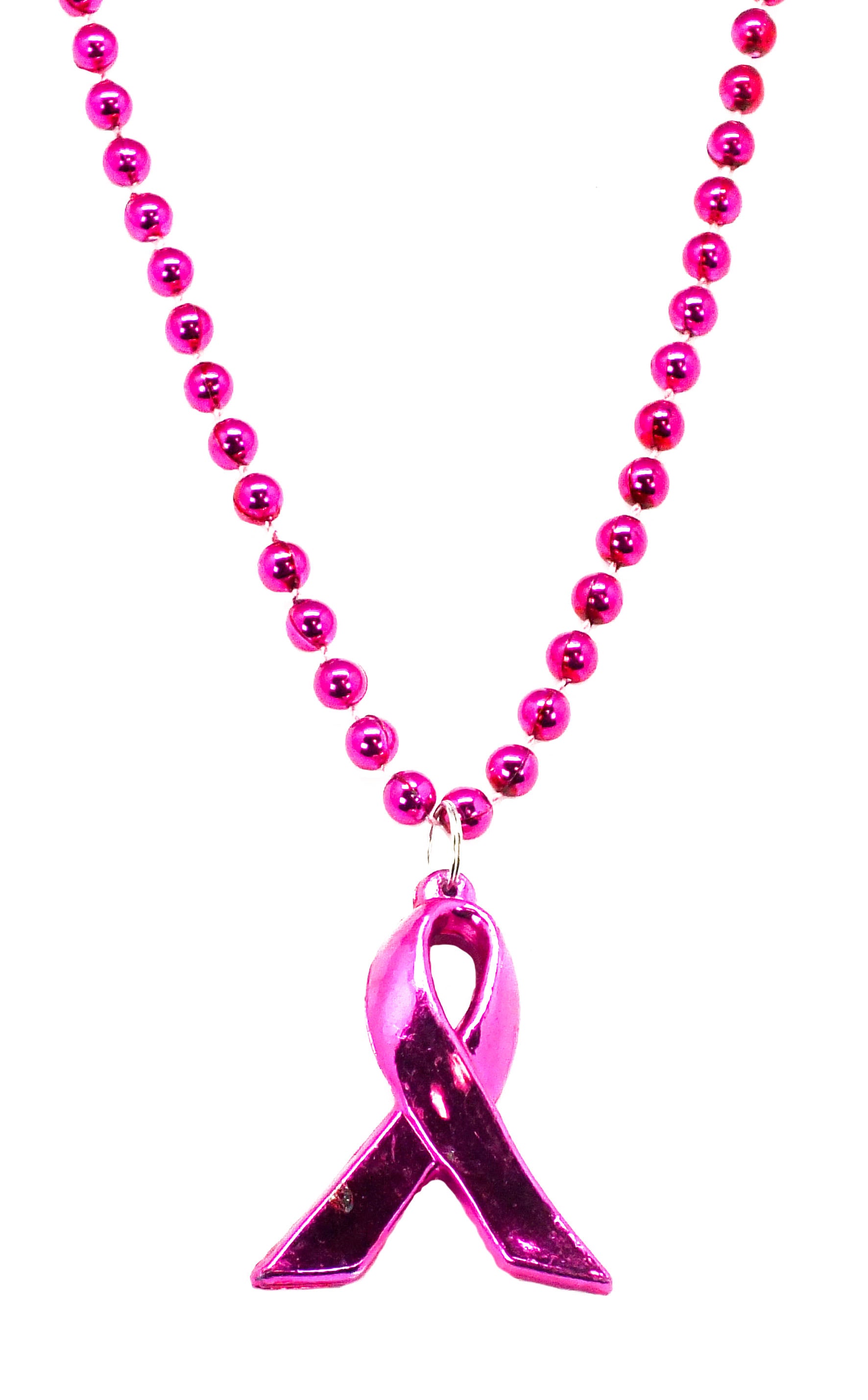 33" 7mm Pink Ribbon Bead