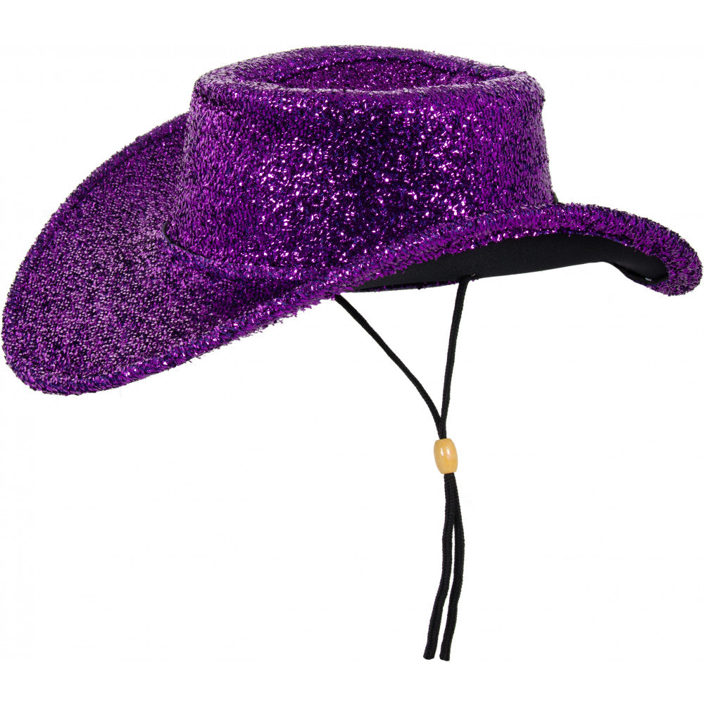 Purple Glitter Cowboy Hat