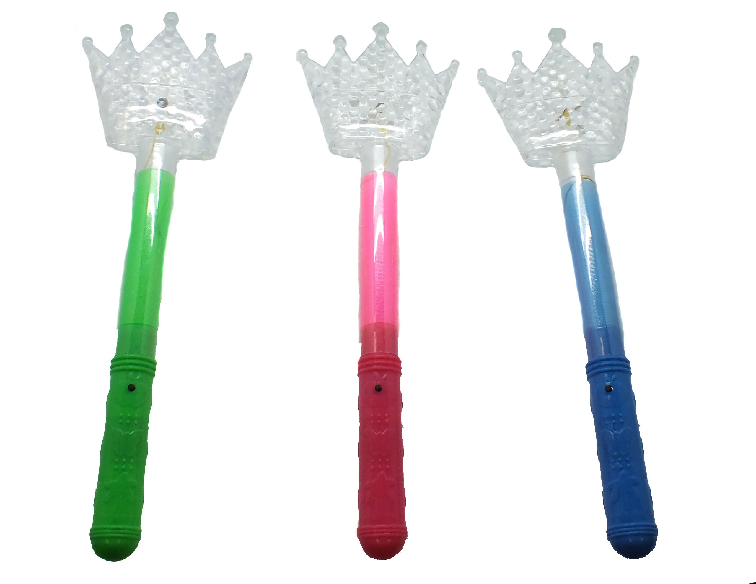 Clear Light Up Crown Stick