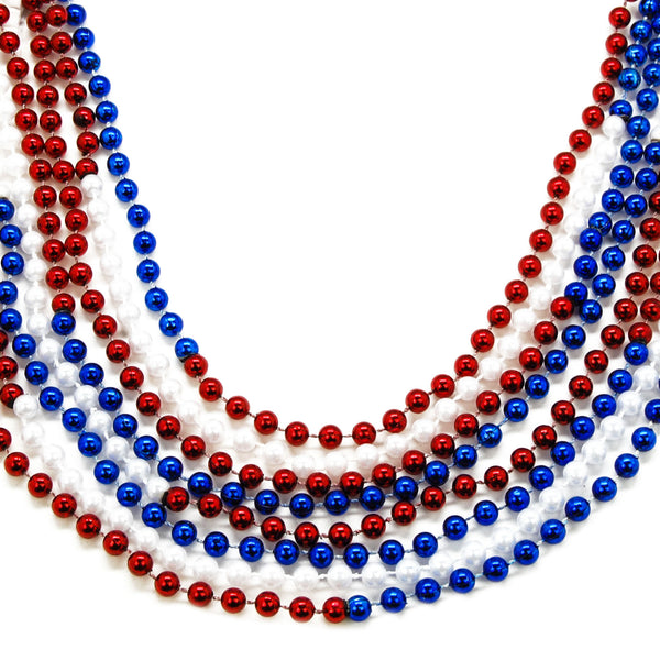 Patriotic Set RED, WHITE and BLUE Assorted Beads & Acrylic Gems