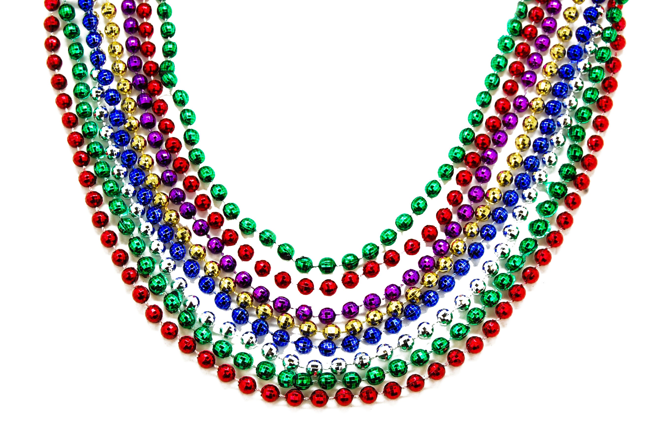 Party Supplies GIFTEXPRESS 72 Pack Mardi Gras Beads Bulk, Mardi