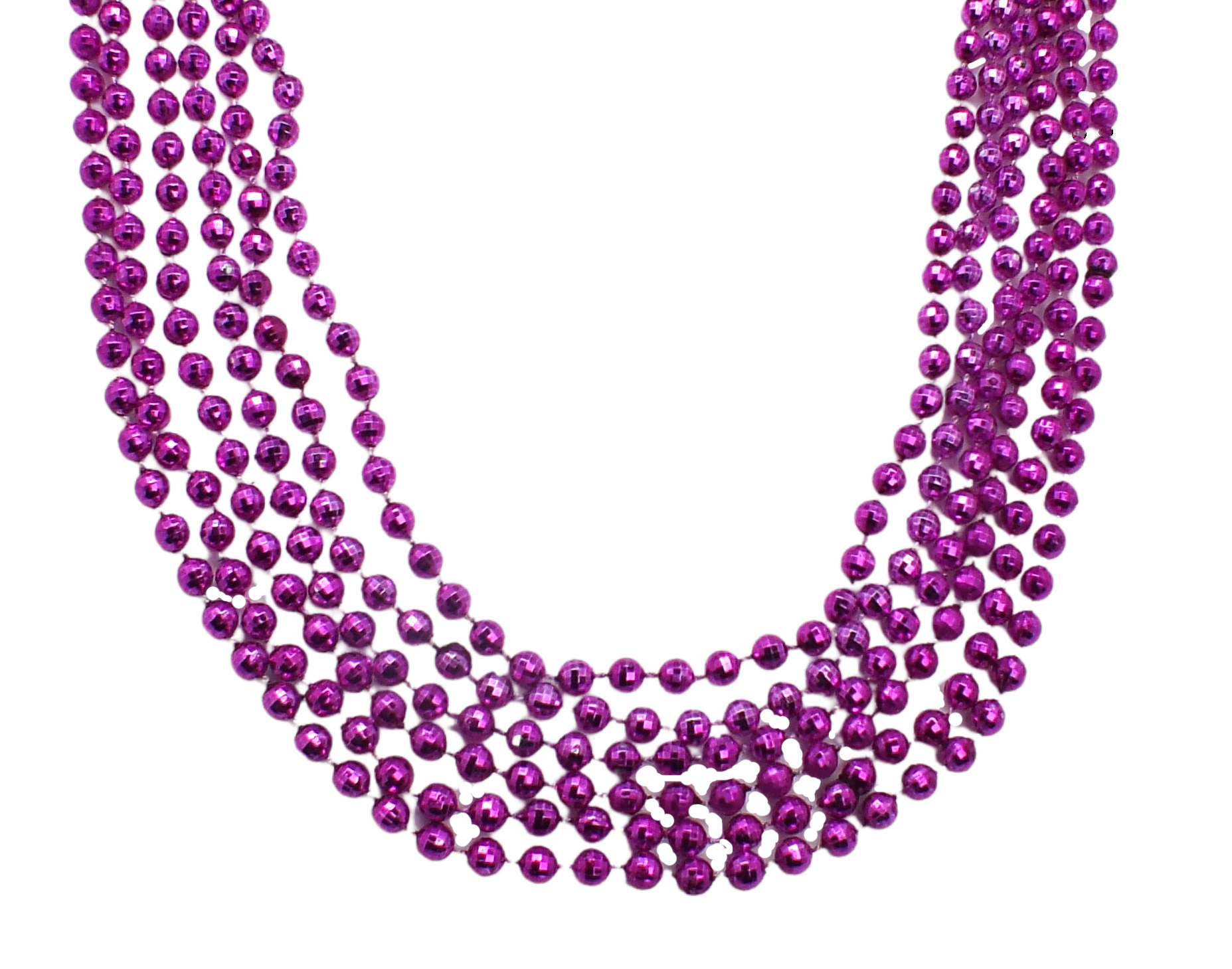 33" 7mm Global Beads Hot Pink