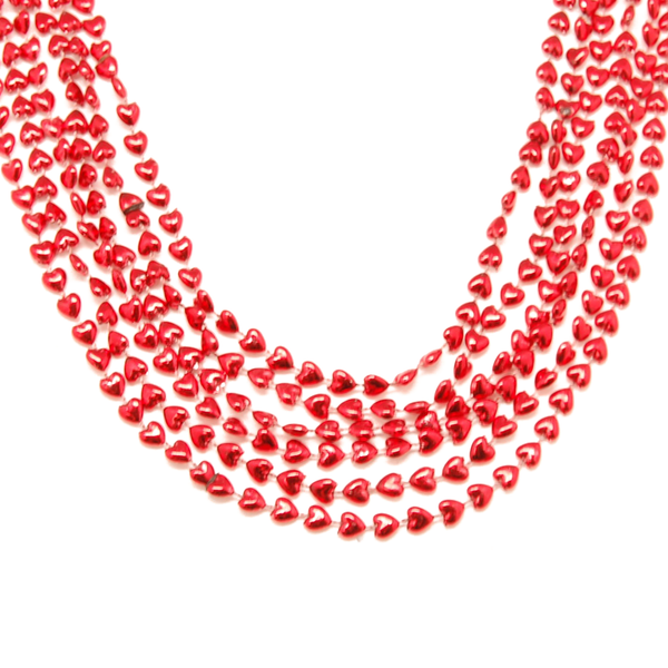 Heart Bead Necklace, Valentine Beads