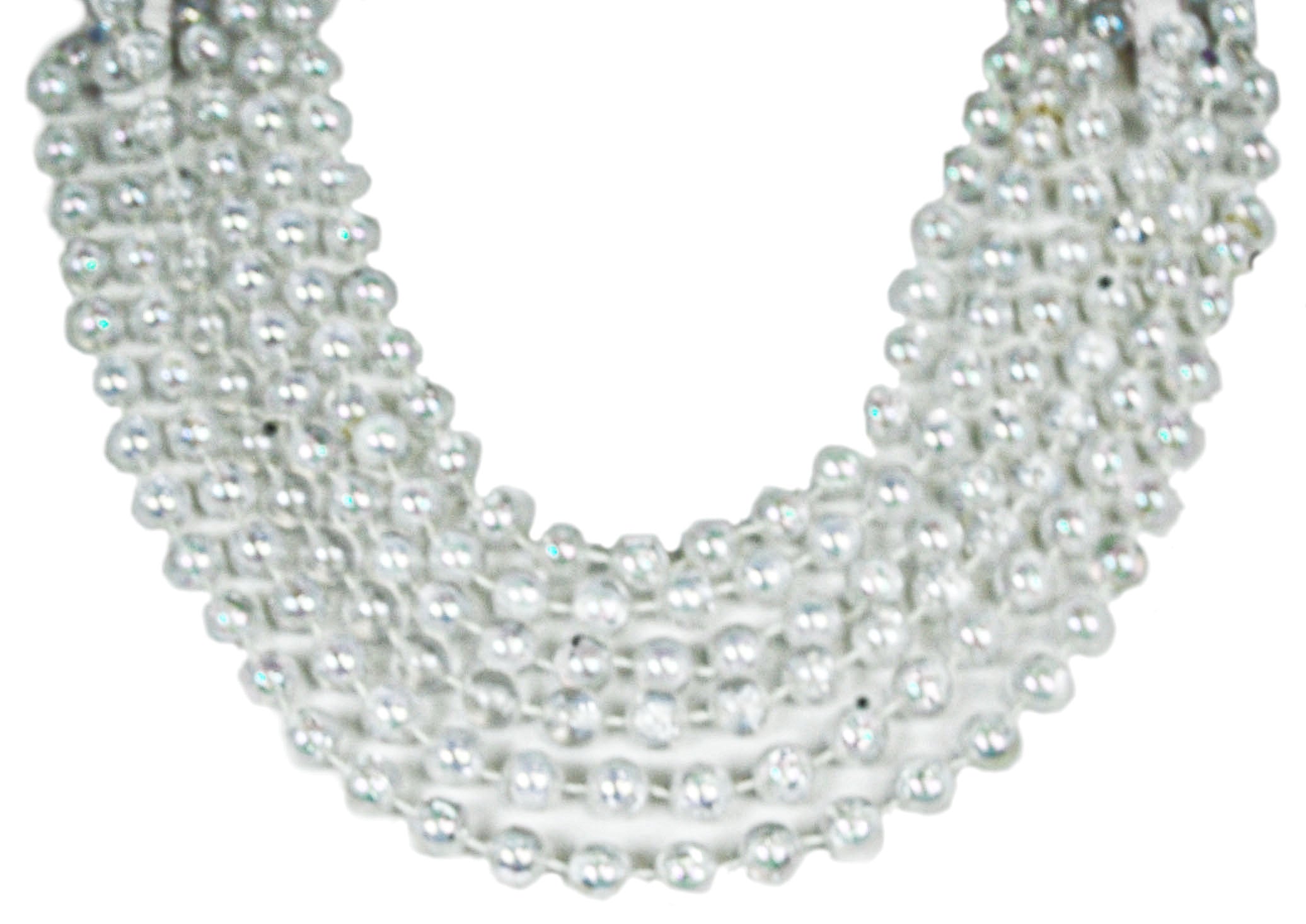 42"12mm Round Clear Beads