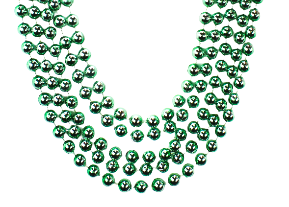48" 12mm Round Beads Lime Green