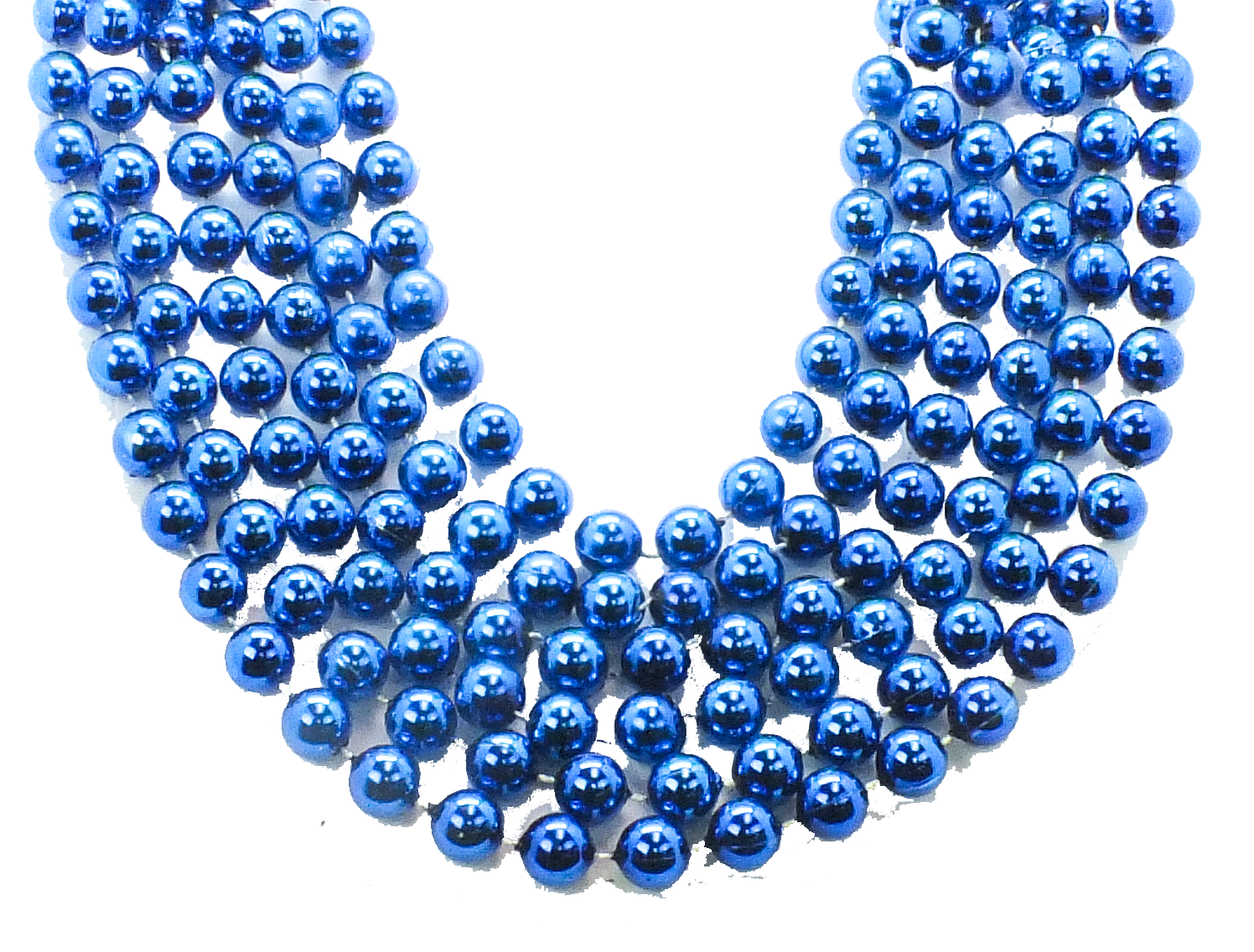 48" 16mm Blue Round Beads