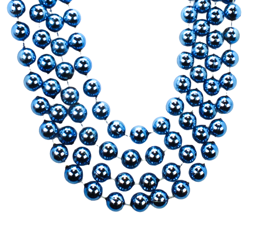 48" 18mm Round Beads Baby Blue