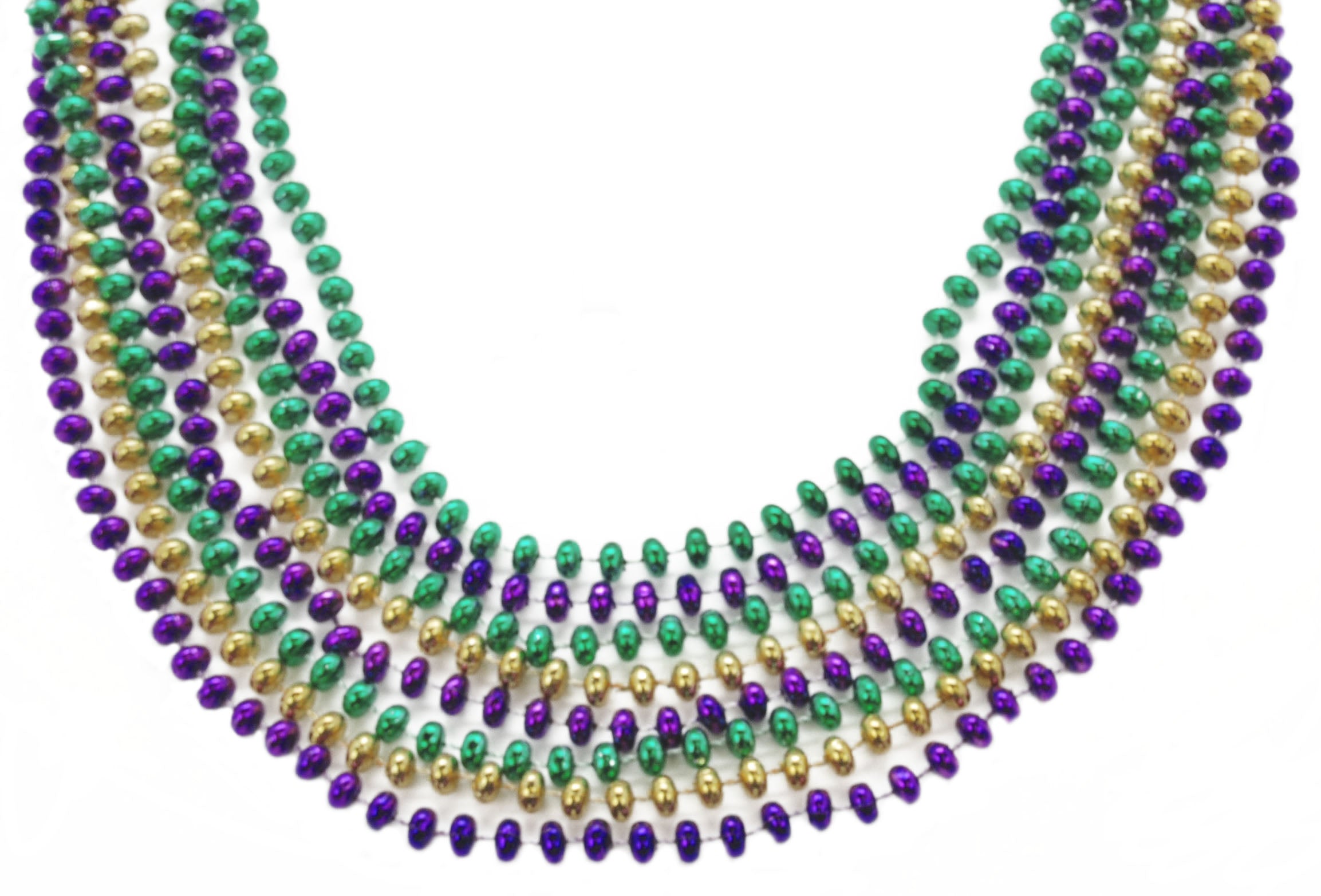48" 8mm Abacus Beads Purple, Green and Gold