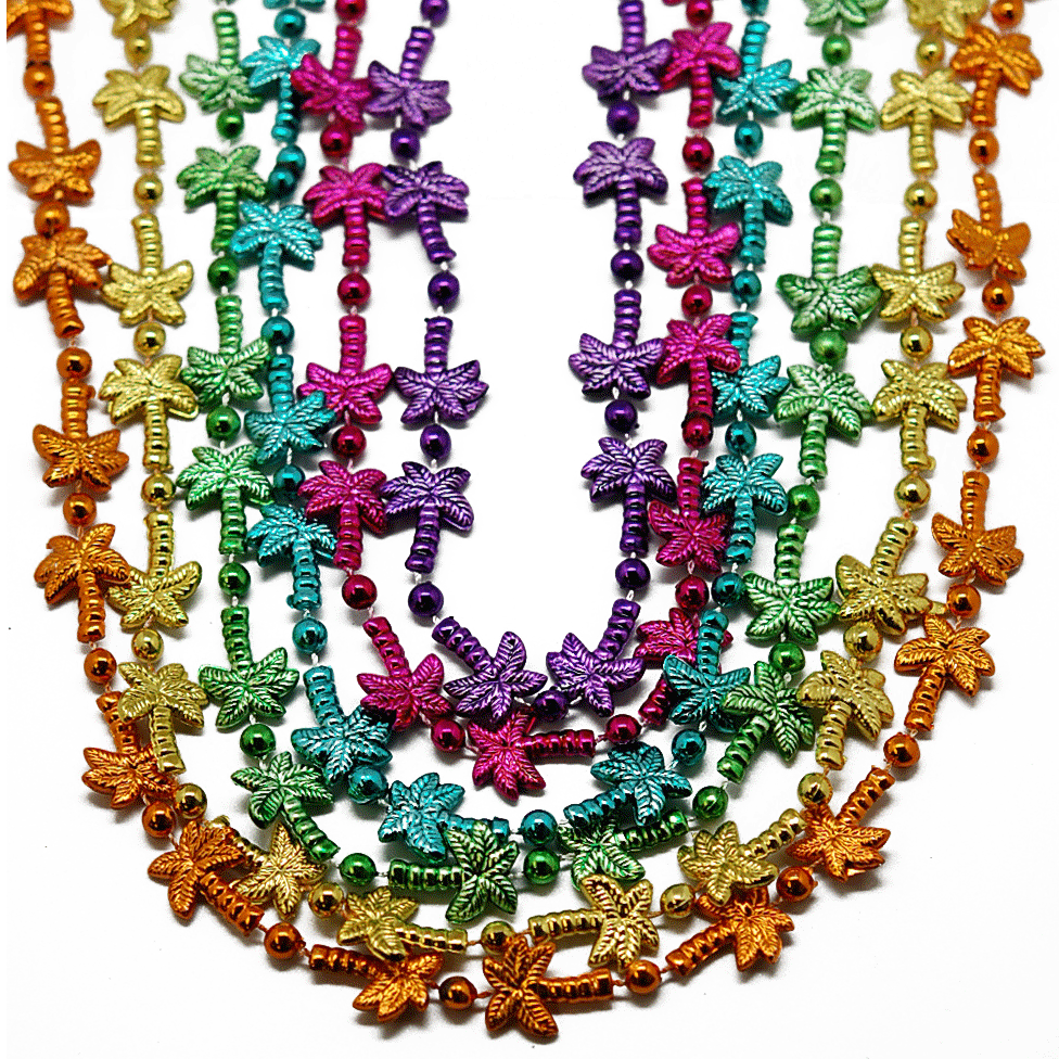 48" Neon Palm Tree Beads