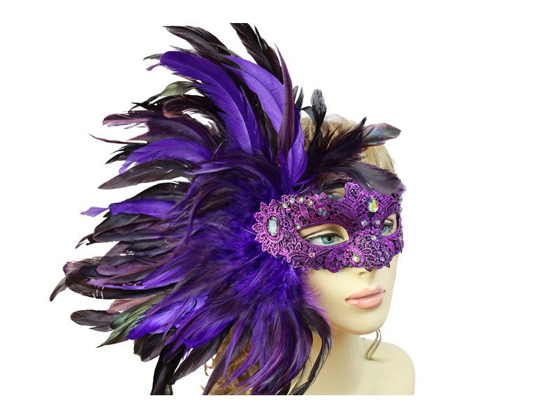 Purple Feather Mask