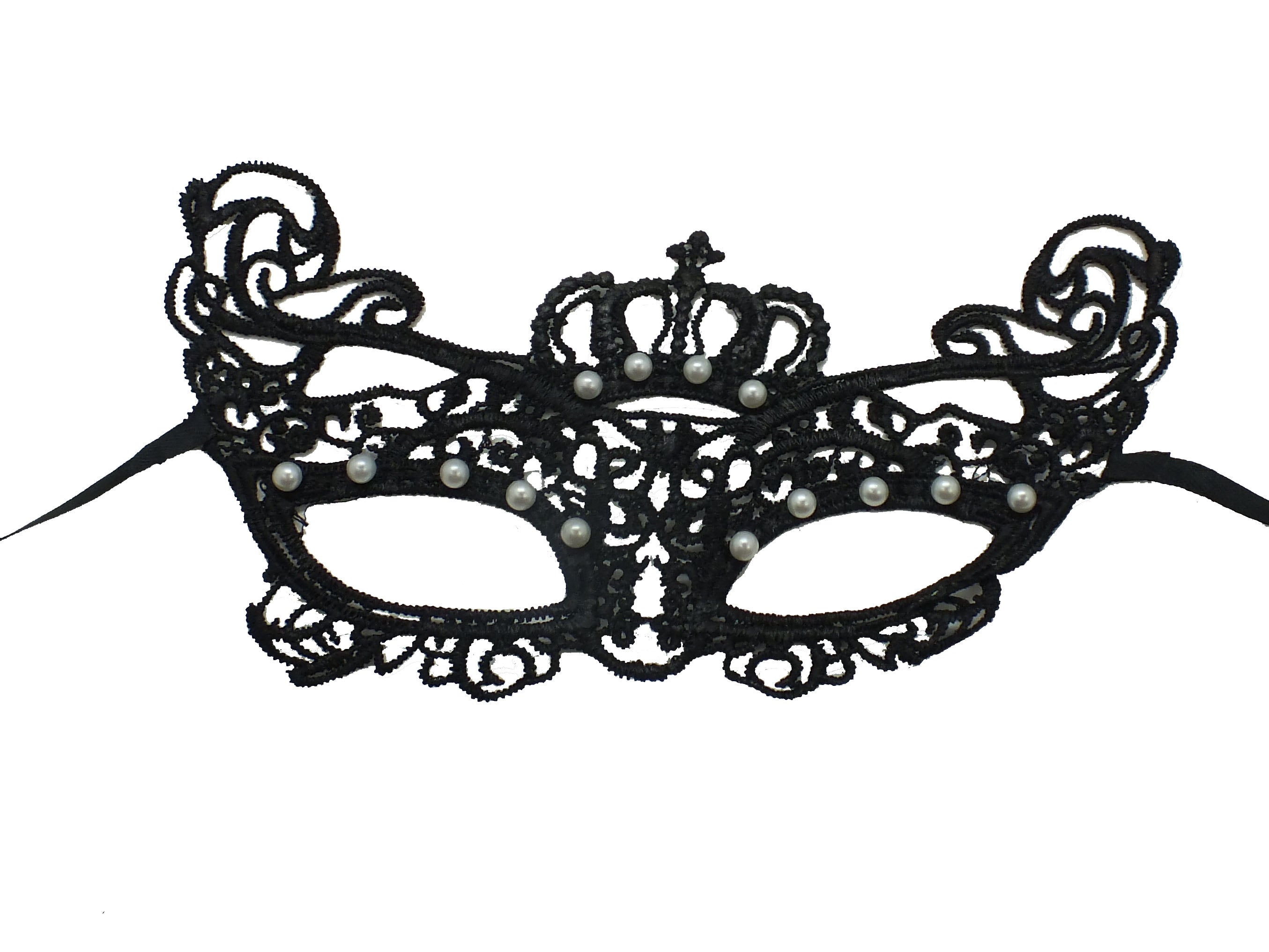 Embroidered Black Mask