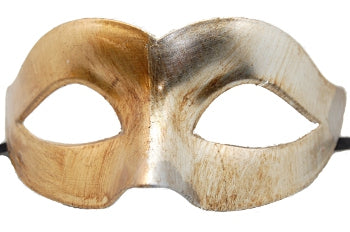 Silver and Gold Venetian Cateye Mask