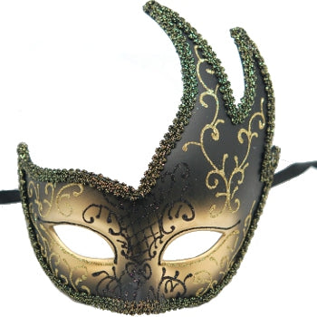 Black and Gold Upsweep Mask