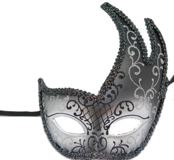 Black and Silver Upsweep Mask