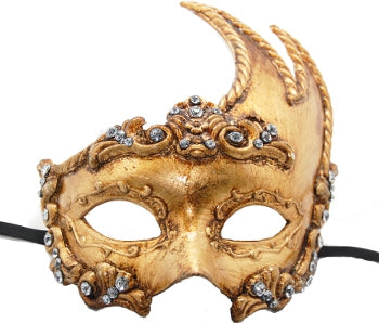 Gold Venetian Upsweep Mask