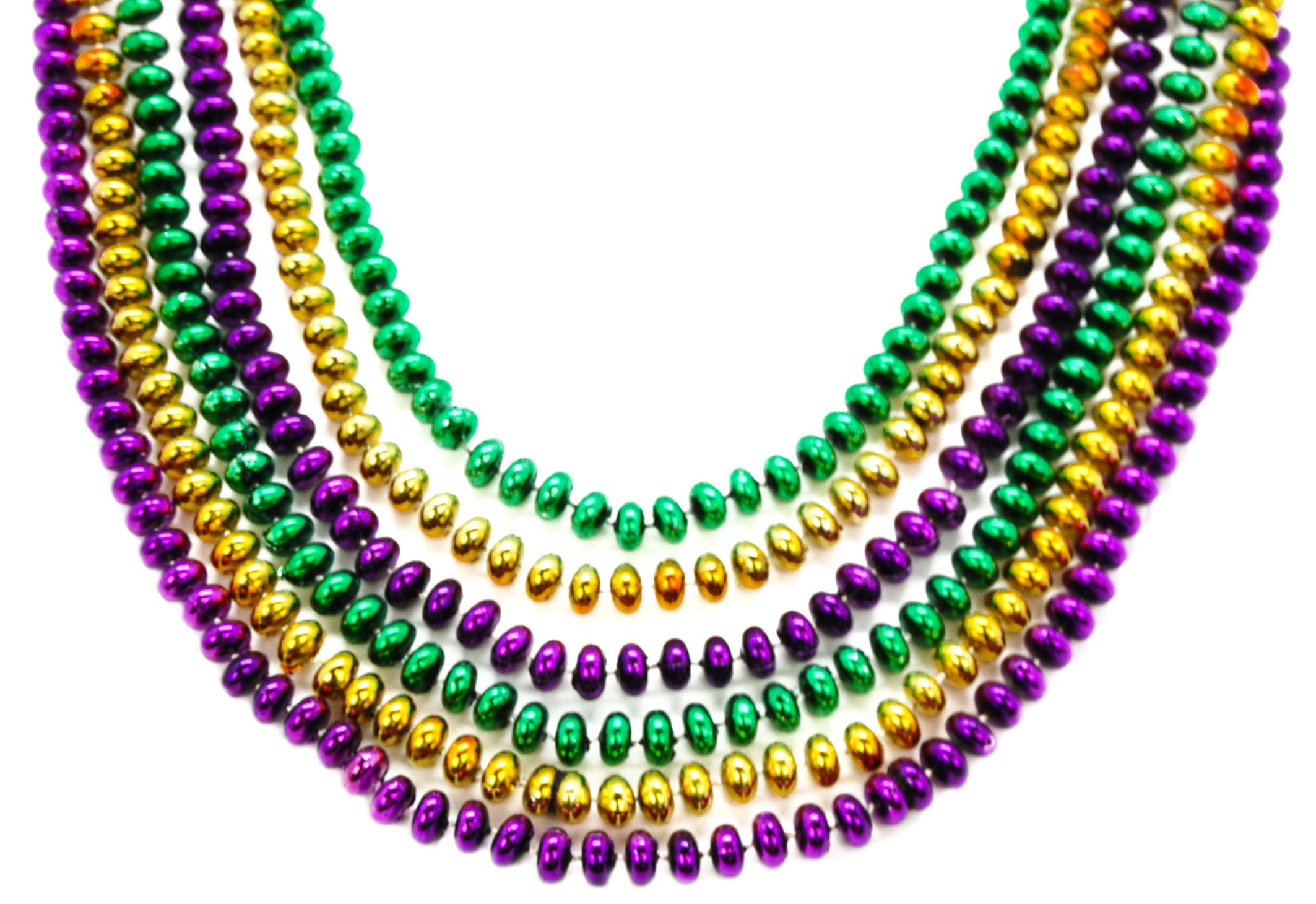 42" 10mm Abacus Beads Purple, Green, and Gold
