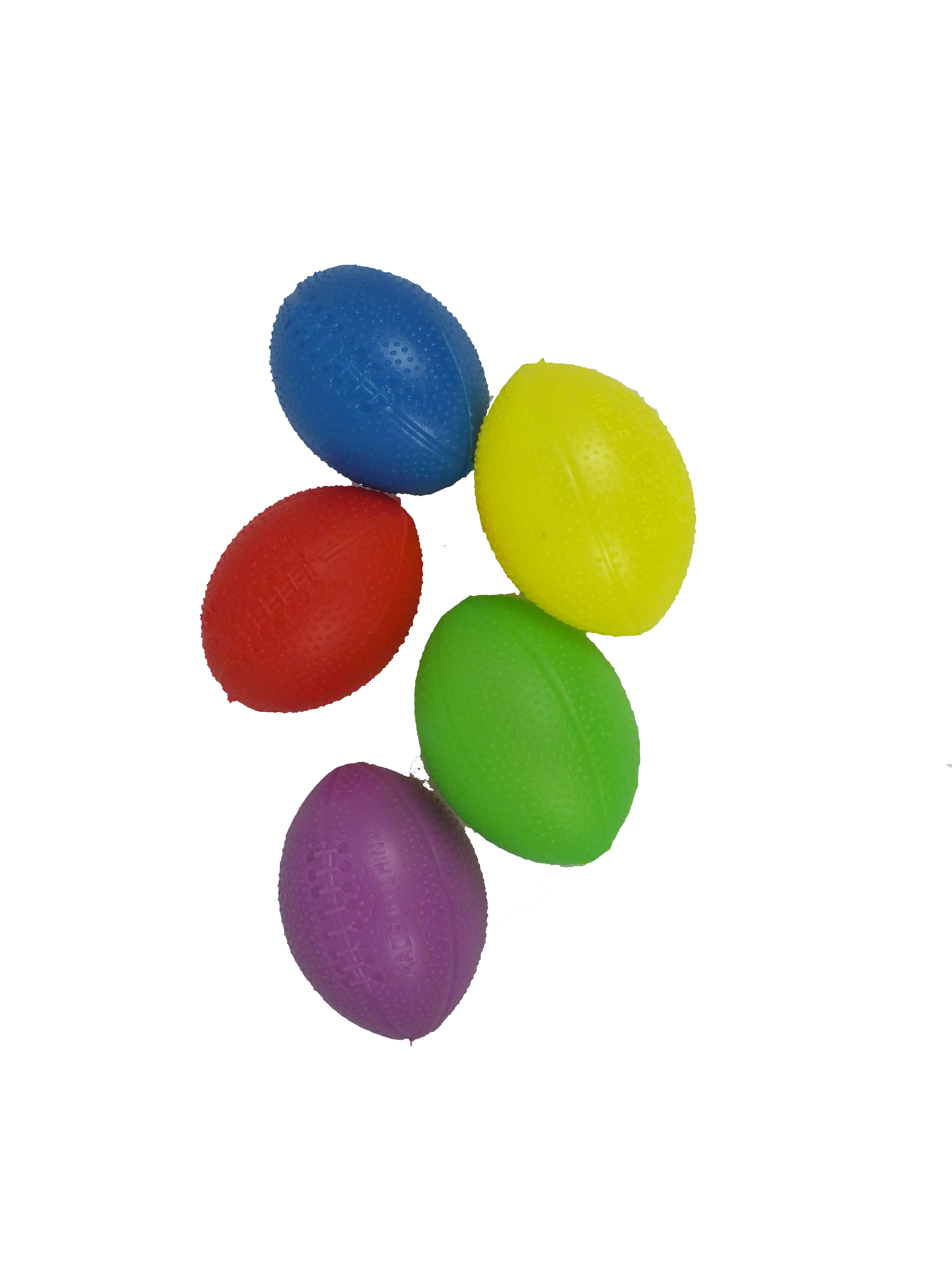 2.5" Plastic Footballs Assorted Colors
